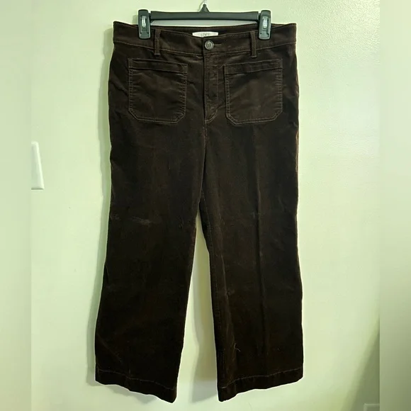 LOFT Brown Wide Leg Pants 12P - Picture 1 of 6